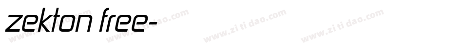 zekton free字体转换